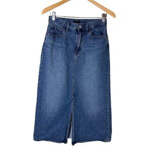 UNIQLO Jeans Denim Midi Maxi Skirt with Slit Size 6 Purchased in Japan